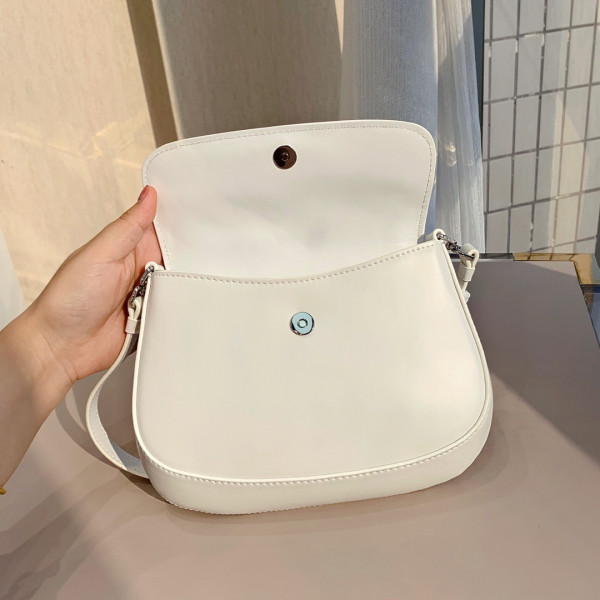 Pra*a cleo brushed leather shoulder bag with flap