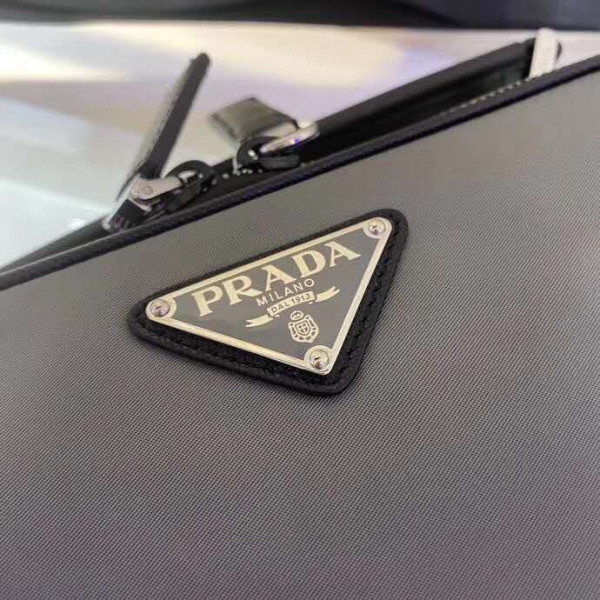 Pra*a brique saffiano leather cross-body bag