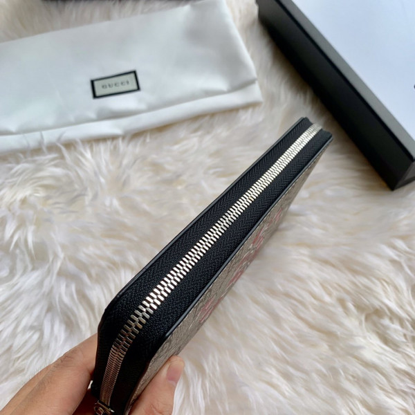 G*u*i bee print gg zip around wallet