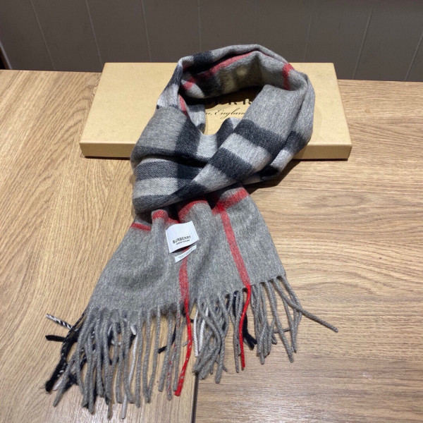 B**rry check cashmere scarf