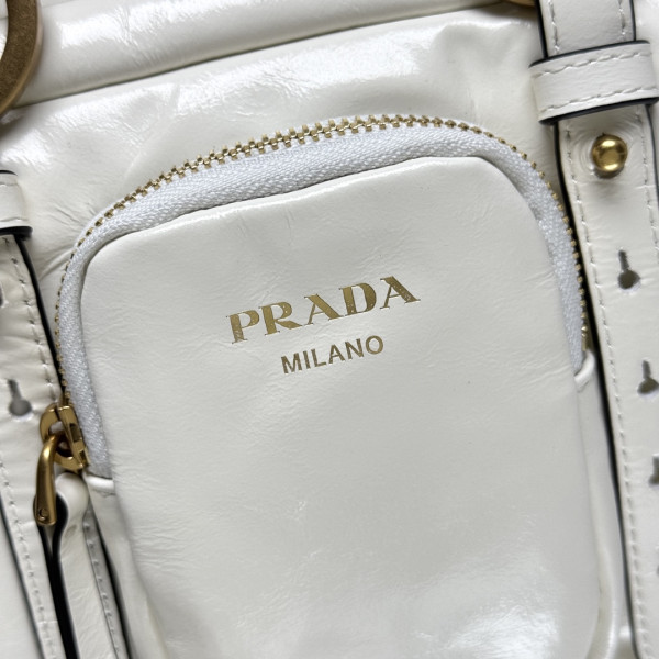 Pra*a dangle medium leather top-handle bag