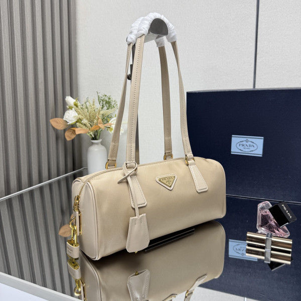 Pra*a re-nylon medium top-handle bag with padlock