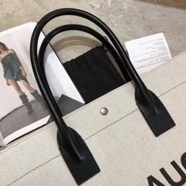 Y*L rive gauche tote bag in linen and leather