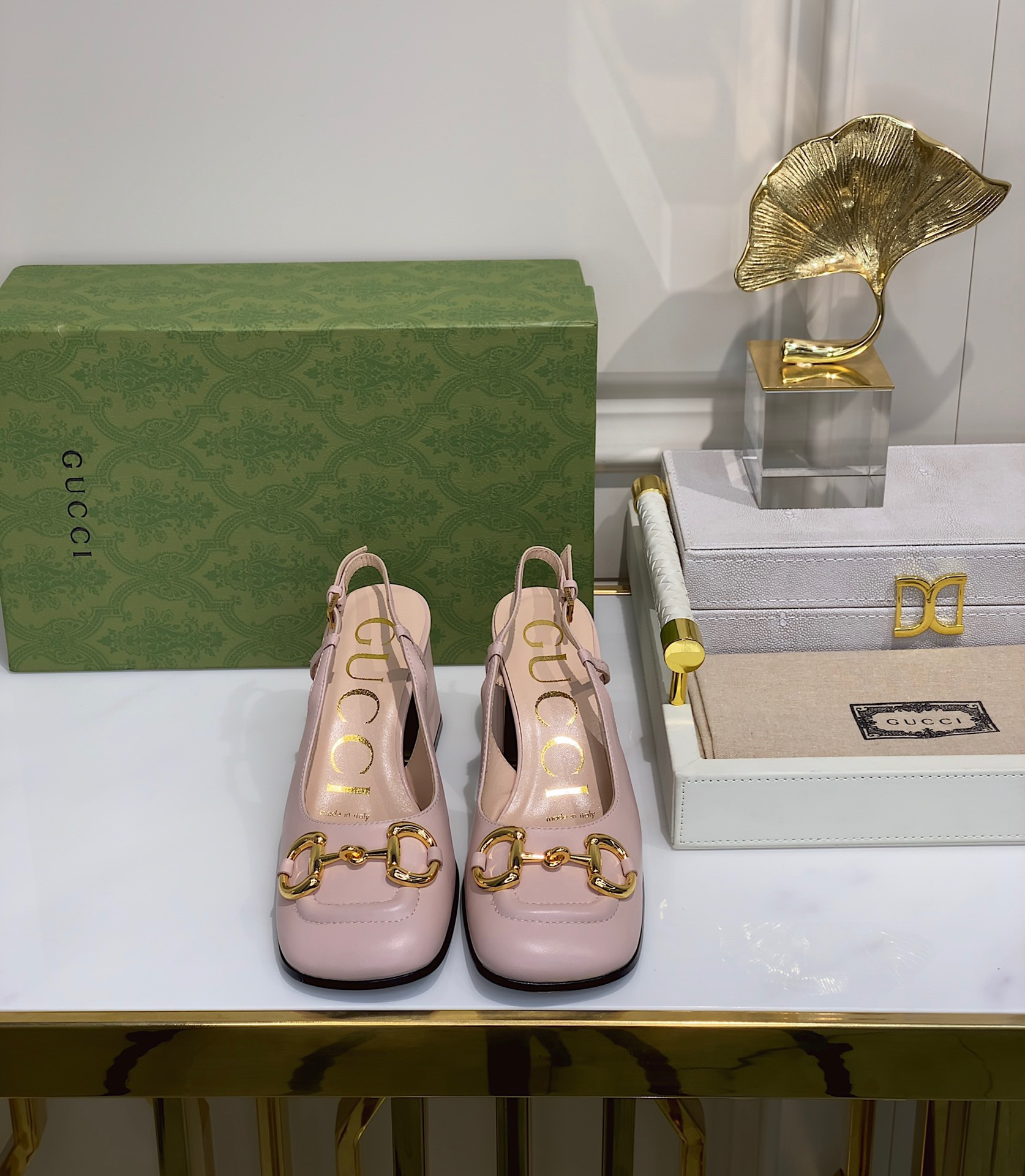 G*u*i women's mid-heel slingback with horsebit