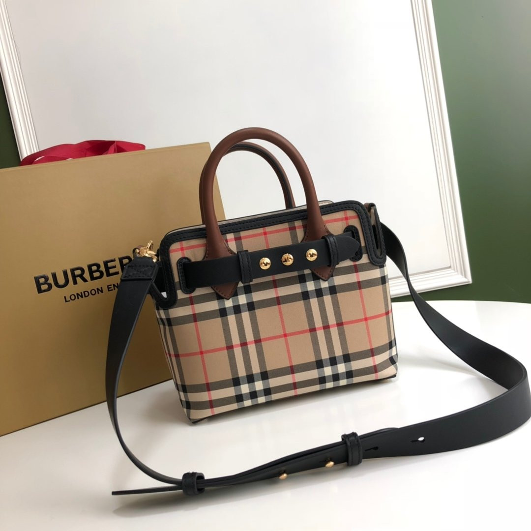B**rry the mini vintage check triple stud belt bag